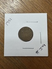 🍀1951 COPPER UNITED STATES OF AMERICA🍀LINCOLN WHEAT PENNY #J9🍀