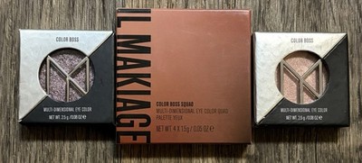 Set of 3 Ilmakiage Color Boss Eye Shadows 2 Singles and 1 Quad New