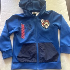 NINTENDO Youth Super Mario Bros Blue Hoodie Sweatshirt Jacket Full Zip Size 6/7