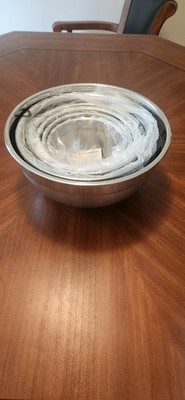 Set of 6 Stainless Steel Mixing Bowls