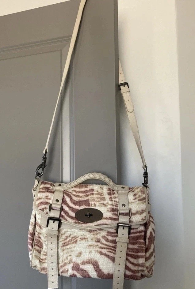 Mulberry Regular Alexa Raffia Trippy Tiger Gunmetal Hardware - Image 2 of 4