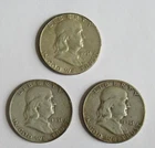 Franklin Half Dollar Lot of 3 - 1951 PDS