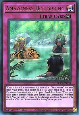 YGO BLCR-EN039 UR Amazoness Hot Spring BLCR-EN039 Yu-Gi-Oh