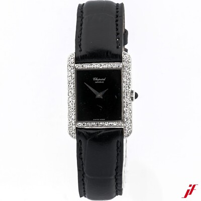 Uhr Chopard Geneve Vintage Diamanten 750/18K Weißgold Ref. 5096 Handaufzug