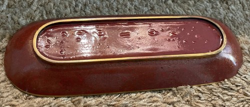 Vintage 11-teiliges HMC Schreibtischset, rot & gold, TOP Zustand, Tintenstrahl, Postöffner - Bild 11 von 24