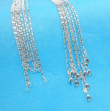 5PCS Jewelry Column Ball Necklace 925 Silver Plated Necklace Chains For Pendant