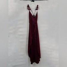 Lulu’s here to us burgundy dress maxi XS