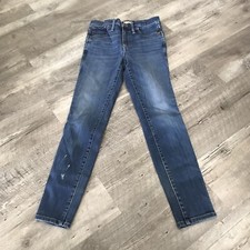 Madewell Jeans Womens 10" High-Rise Skinny Med Blue Wash Denim Size 27 Stretch