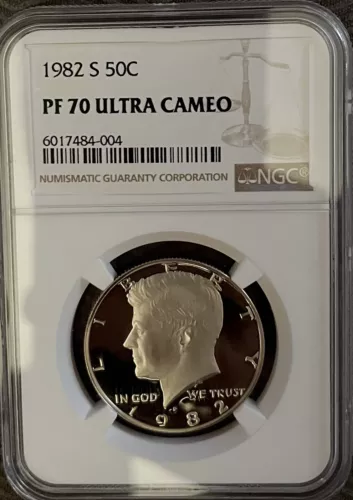 NGC Proof PF 70 UCAM 1982 S Kennedy Half Dollar NGC Graded Brown Label CLAD