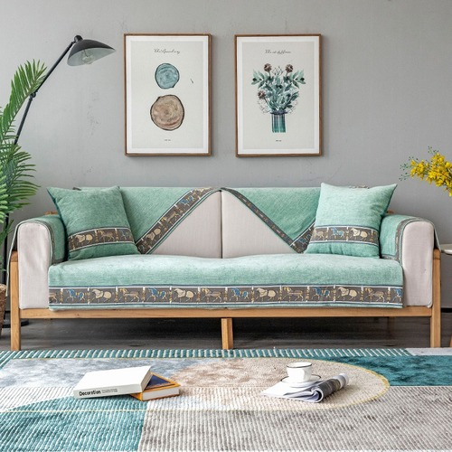 1/2/3/4 Sitzer Sofabezug Universal Schonbezüge Chenille Couch Sofa Auflage Handtuch - Bild 14 von 16