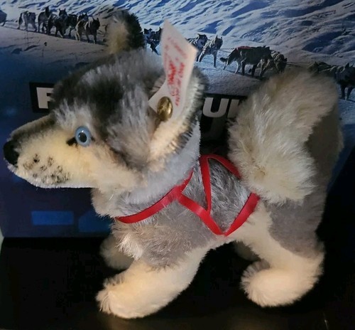 Steiff Husky Dog & Sledge W/Basket 038617 Fulda Yukon Quest LE #02911/3000 - Picture 7 of 21