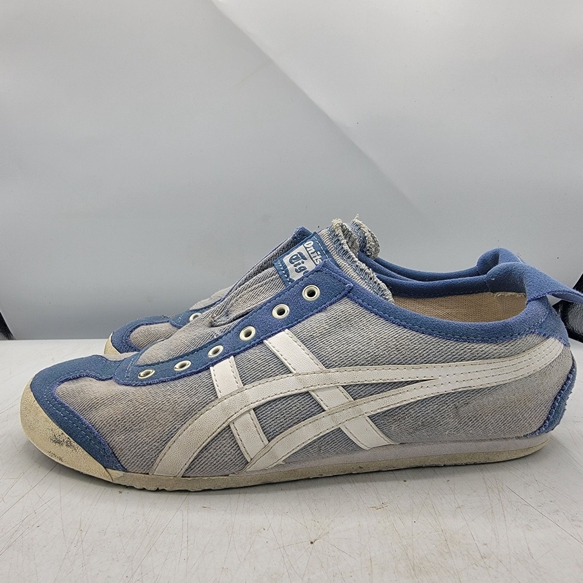Onitsuka Tiger Mexico 66 Slip On Paraty Mens 5.5 Photo Sample Sneaker Shoes Onitsuka Tiger MEXICO 66 PARATY WHITE/CLASSIC BLUE 1183C316 main image 4