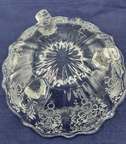 Fostoria Baroque Corsage Three Footed Bowl 6 5/8" VHTF - Picture 3 of 3
