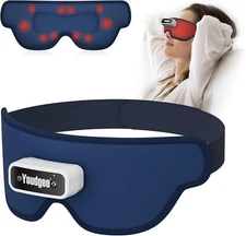 Christmas Gifts for Women, Eye Massager with Heat, Smart Vibration Blue 