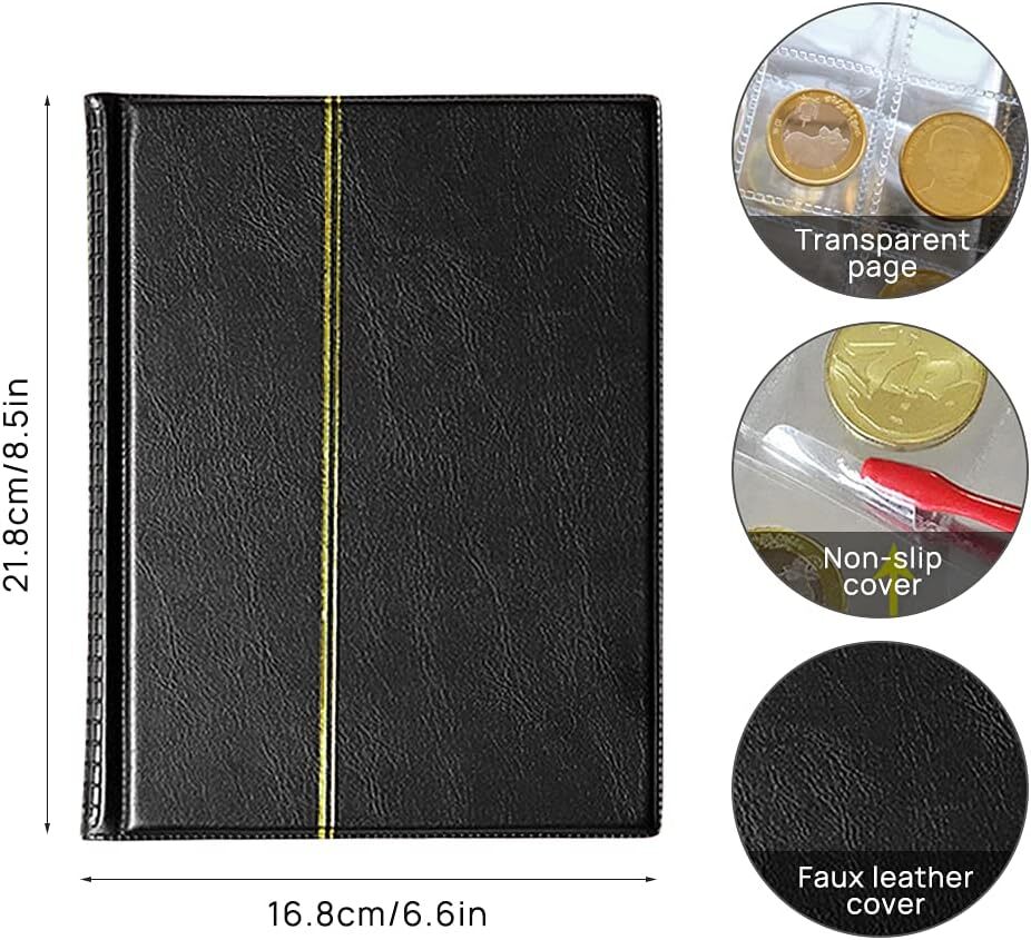 SCHULZ Münzsammelalbum Braun - Aufbewahrungsordner Für 50p, £1, £2 & 10p Münzen (bis Zu 120 Stück)