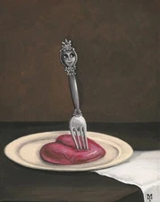 8x10 PRINT OF PAINTING RYTA HEART HALLOWEEN GOTHIC ART Haunted Castle vampire 🌘