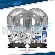 Front Drilled Slotted Rotors Calipers Brake Pads For 1999-2004 Grand Cherokee Front Drilled Slotted Rotors Calipers Brake Pads For 1999-2004 Grand Cherokee