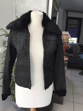 Veste en jean fourrée ZARA taille S/M gris/noir tres bon état