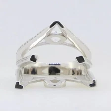 Trillion 20x20MM Semi Mount Wedding Cocktail Ring Blank Setting 925 Silver US 7