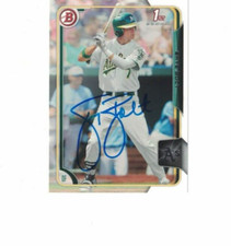 SKYE BOLT SIGNED IP 1ST BOWMAN TOPPS #174 2015 OAKLAND ATHLETICS AUTO