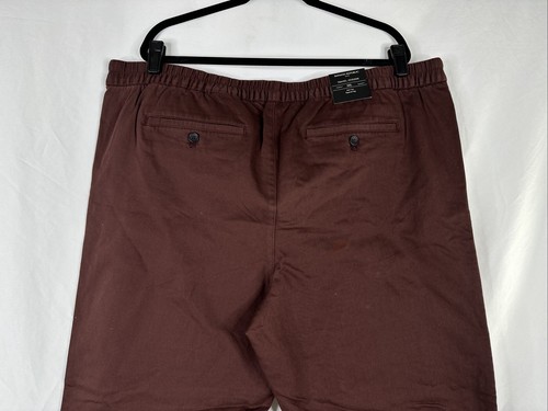 Nuevo Jogger de Viaje Banana Republic Para Hombres Talla XXL Borgoña Calce Cónico Relajado - Imagen 8 de 18