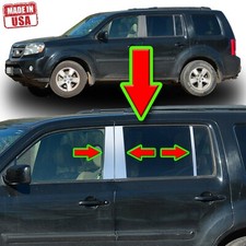 Chrome Pillar Trim For Honda Pilot 09-15 6pc Set Door Cover Mirrored Post