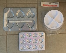 Heart Shaped Cookware, New Egg Poacher & Treat Mold, Wilton Petite Pan