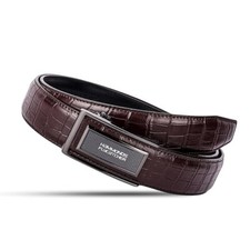 NEW Genuine Leather Belt for Men Adjustable upto 44" Waist Autolock Brown Belt