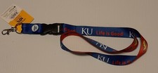 KANSAS JAYHAWKS Life is Good 24"x 1" Lanyard w/ Detachable Buckle