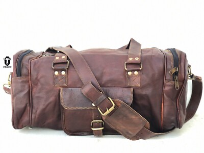 20 '' Kuhleder Duffle Reisetasche Übernachtung Wochenende Carry On Gepäck Tasche