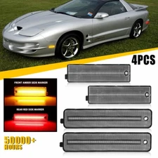 LED Clear Front & Rear Side Marker Signal Lights For 1998-2002 Pontiac Firebird