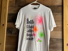 Indianapolis 4th of July Fest T-Shirt VTG Adult Large Indiana USA Made Dad Mom