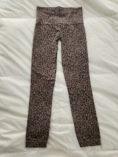 Spanx "Look at Me Now" Leggings Animal Print Leopard Brown Women's Size Med