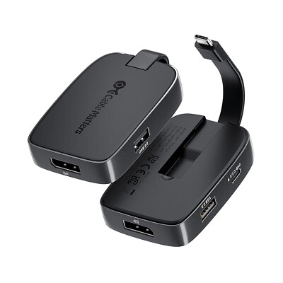 Cable Matters Faltbarer USB C Hub DisplayPort 1.4 mit 4K 144Hz/8K 60Hz & HDR