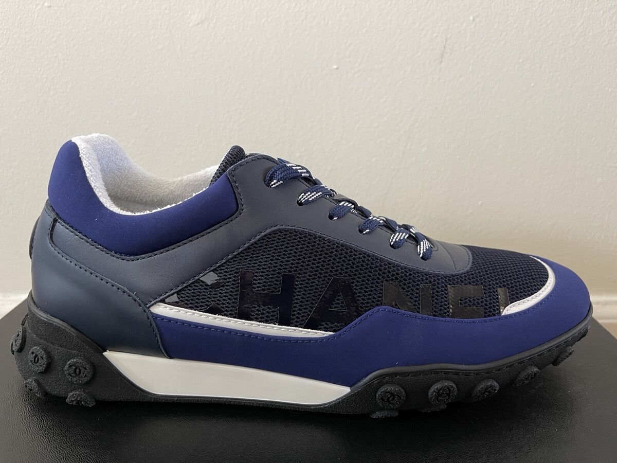 Brand New Chanel Men's Sneakers Size 44 (US 11) Navy Blue Brand New Chanel Men's Sneakers Size 44 (US 11) Navy Blue