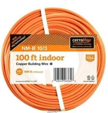 Cerrowire 147-1803C 10/3-Gauge 3-Conductor NMB Romex Wire - 100ft