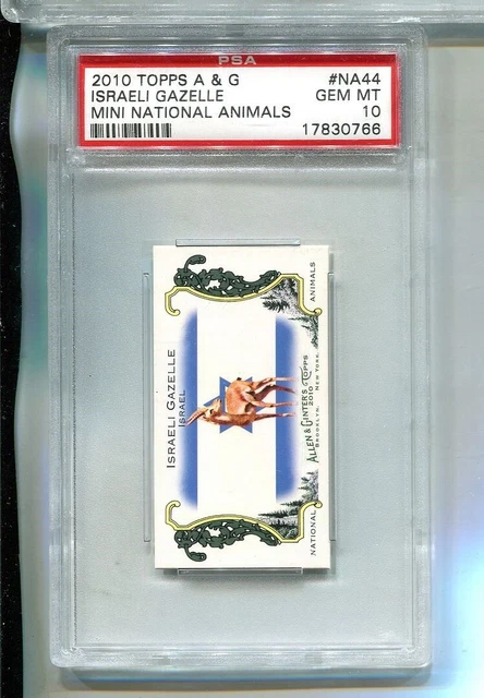2010 ALLEN GINTER GAZELLE NATIONAL ANIMALS MINI CARD #44 PSA GEM MINT 10