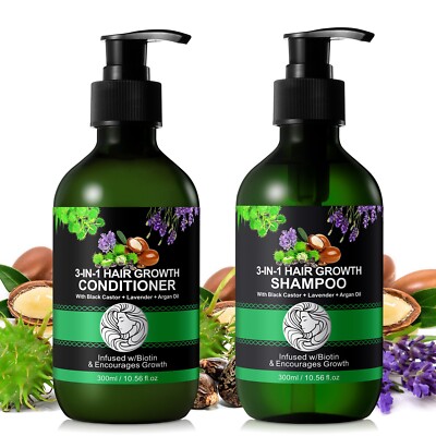 3in1 Jamaican black castor oil+Lavender Oil + Argan Oil (Shampoo & Conditioner)