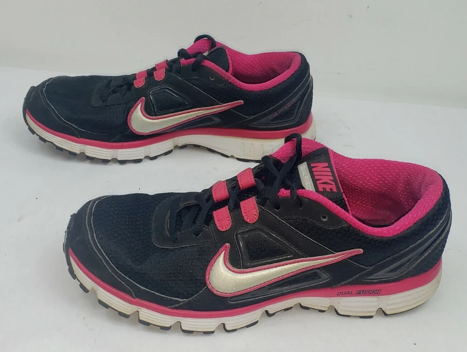 Nike Dual Fusion ST Mujer Talla 10 Zapatos para Correr 407847-001 Negro Rojo Foto 3 de 4