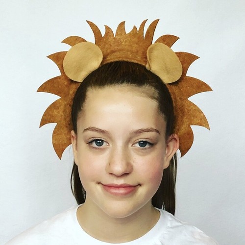 Lion mane and ears headband jungle safari zoo theme birthday party favor costume - Picture 2 of 4