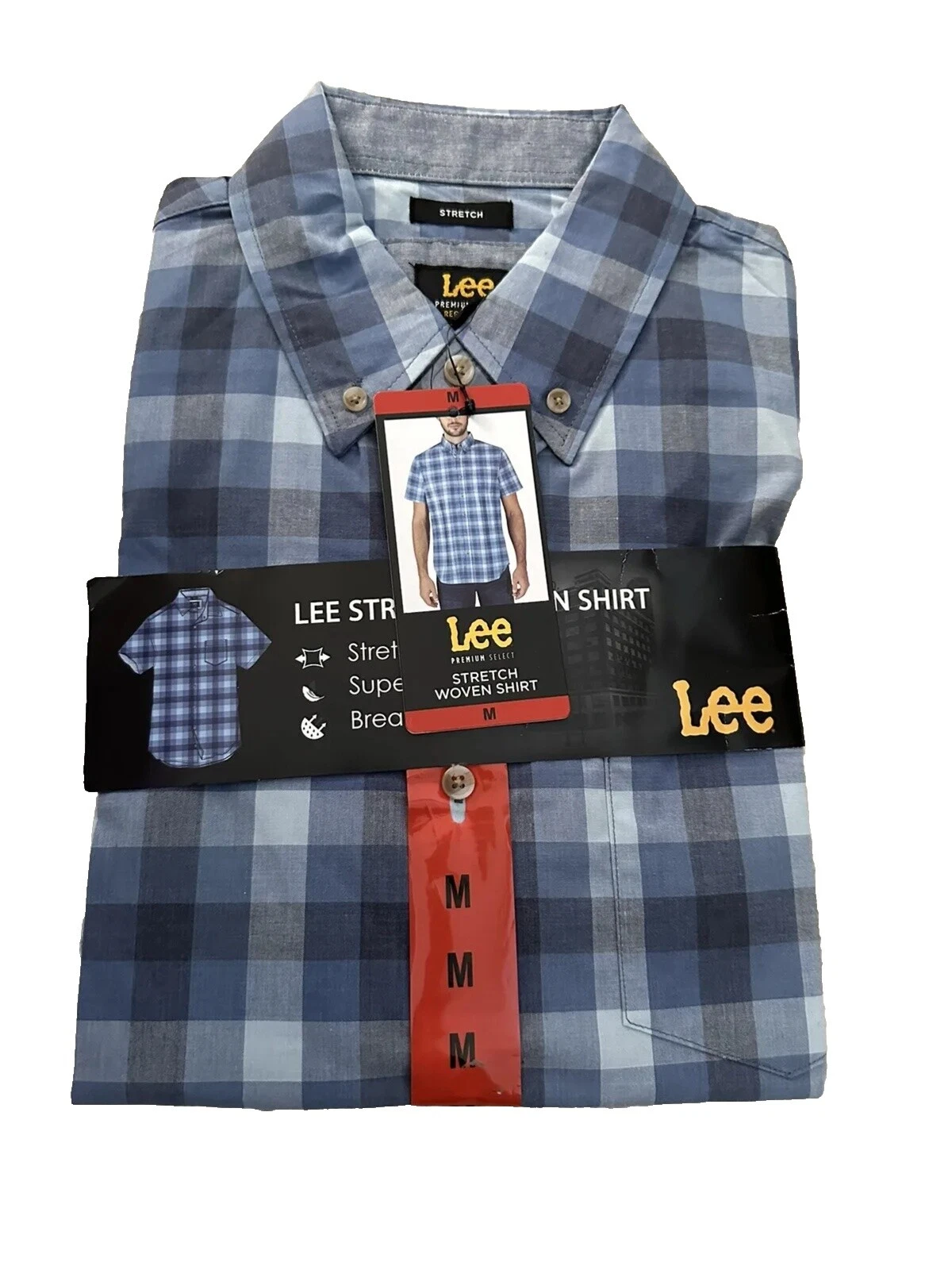Lee Short Sleeve Classic Casual Button-Down Shirts for Men