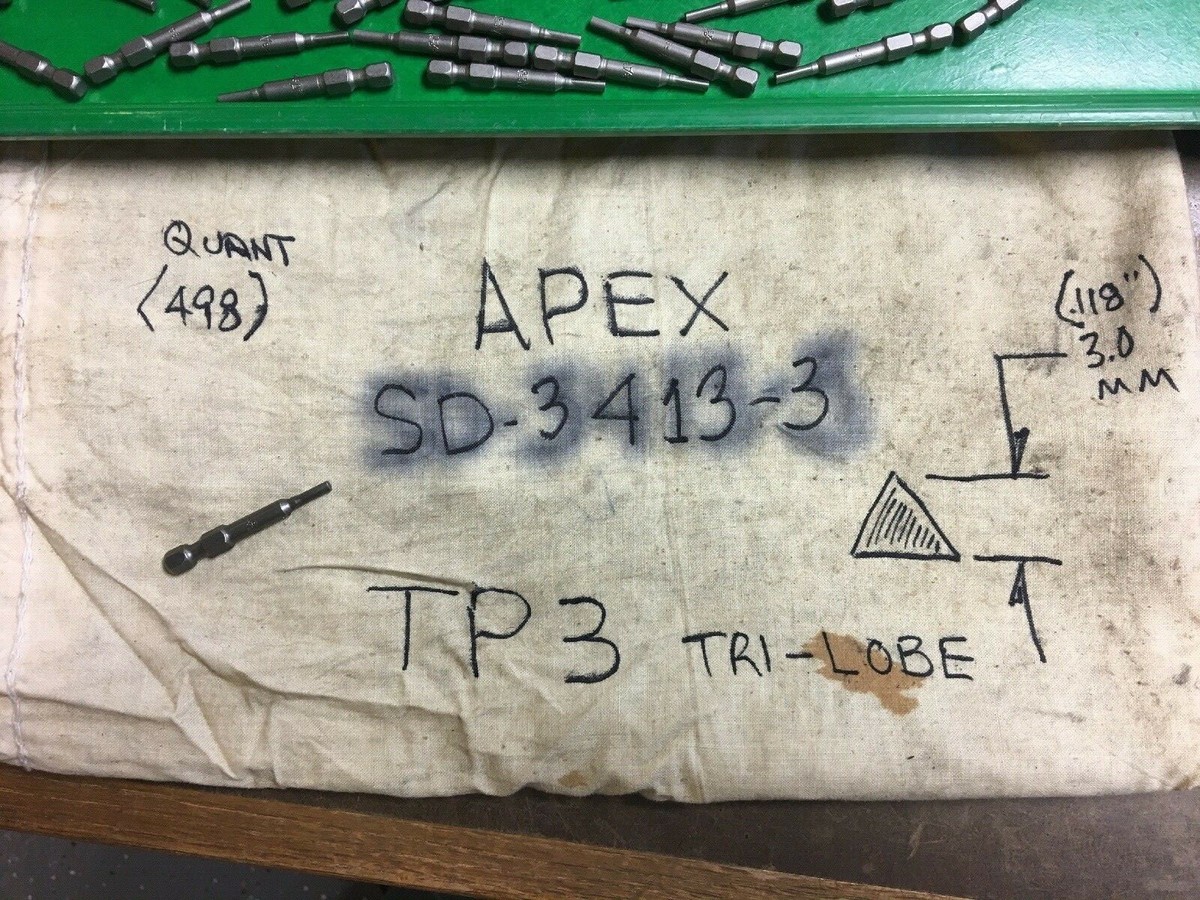 TP3, APEX, Tri-Lobe, Trilobular, Impact Bit, Roomba, Tamperproof