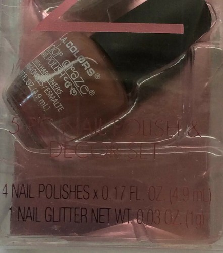 New L.A. Colors Color Craze 5 Piece Nail Polish Decor Nude Set USPS first class - Picture 10 of 10