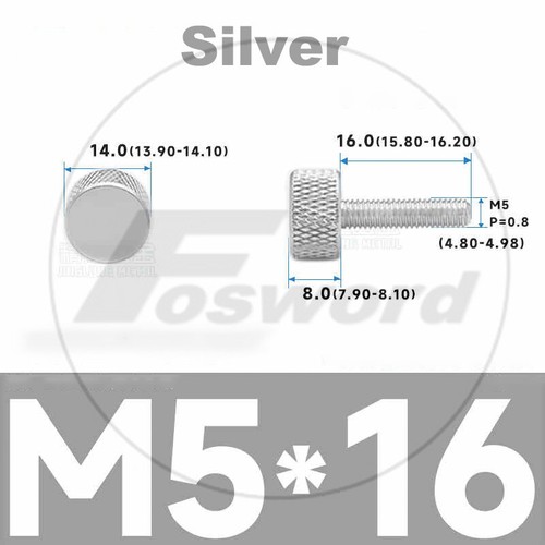 Knurled Thumb Screws Aluminum Alloy DIY Tighten Hand Grip Knob Bolts M3 M4 M5 M6 - Picture 99 of 133