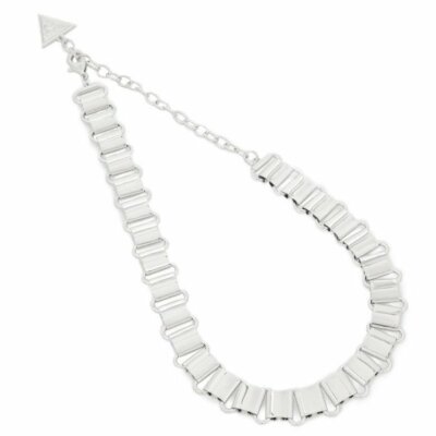 Collier Guess UBN84002 - Cœur En Acier Argenté - Taille 28 - Neuf Avec étiquettes - Pour Femme