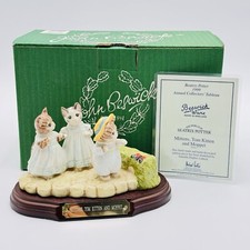 Vintage Beatrix Potter John Beswick Mittens, Tom Kitten And Moppet NEW IN BOX
