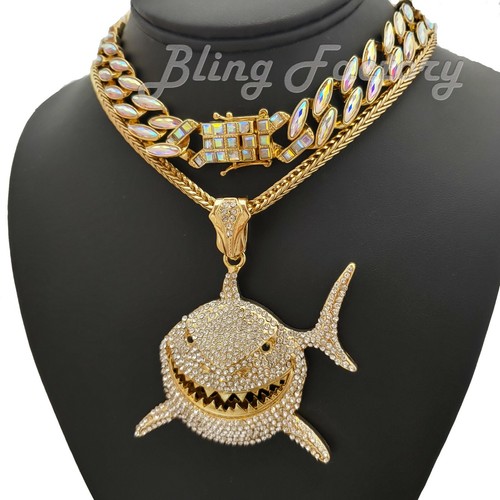Hip Hop 6ix9ine Large Shark Pendant 18 