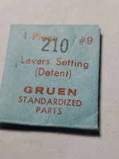 VINTAGE GRUEN lever setting 210 - 211 PART #9