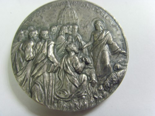 1958 antique catholic pope John xviii keys of the kingdom 2.85 ounce token 50750 - 第 1/4 張圖片