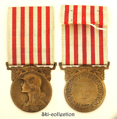 Médaille COMMEMORATIVE GRANDE GUERRE 1914/1918 ORIGINAL bronze WW1